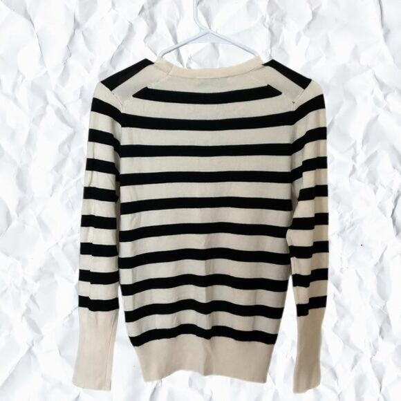 Zara black and white striped sweater - large - Picture 4 of 4